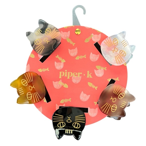 Piper K Accessories - Piper K Cat Kitten 5 Piece Hair Claw Clips New